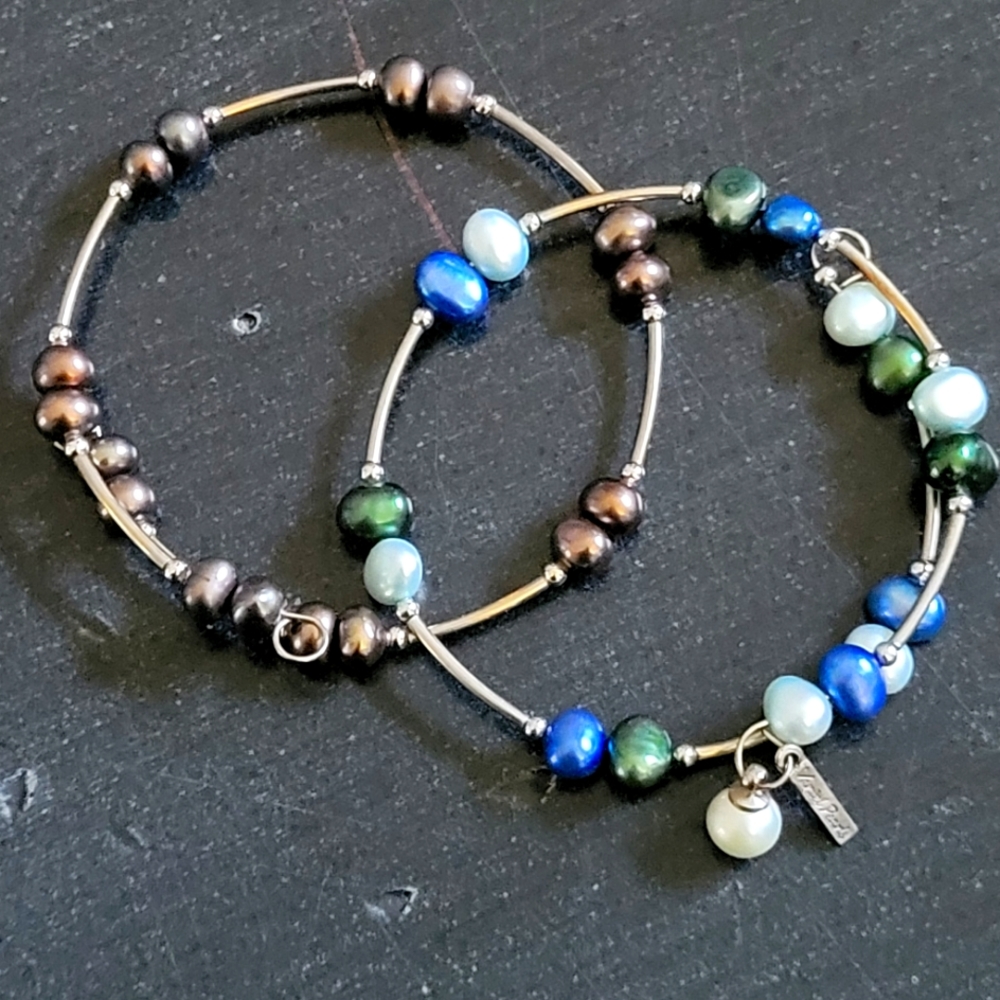 Vantel Pearls wrap around Bracelet, 2 Bracelets!